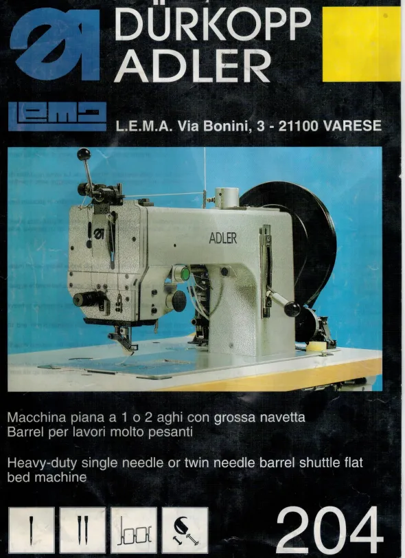 macchina da cucire ADLER DURKOPP 204-102