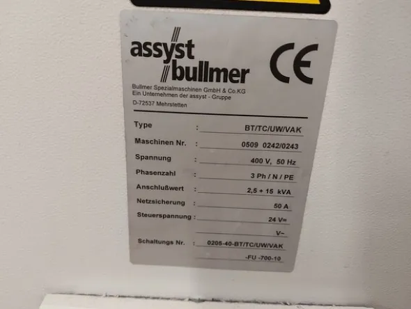 2#7499 Macchina da taglio Assyst Bullmer