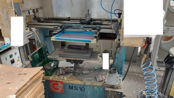 11#7174 Macchina per tampografia e attrezzature per serigrafia