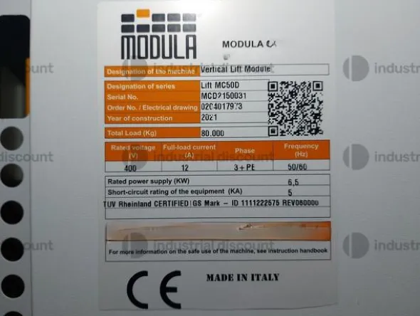 238#8883 Magazzino rotativo verticale Modula scaffalature