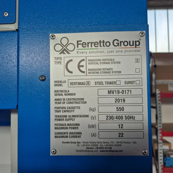 Magazzino verticale automatico a cassetti Ferretto