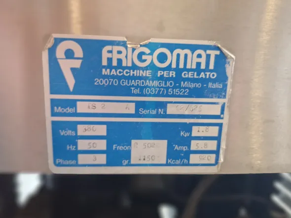 MANTECATORE GELATO FRIGOMAT TS2