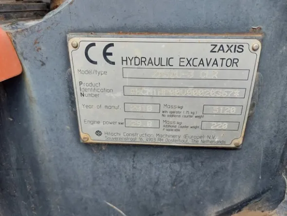 35#7850 Mini escavatore Hitachi ZX52U-3 CLR
