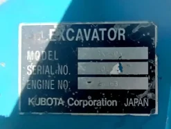 7#8454 Miniescavatore Kubota RX-303