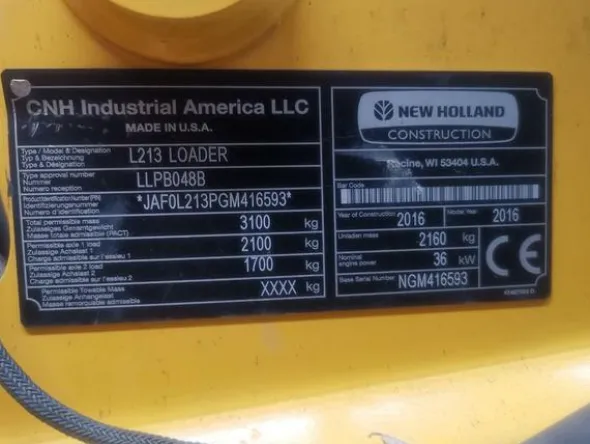 1#4531 MINIPALA COMPATTA NEW HOLLAND L213