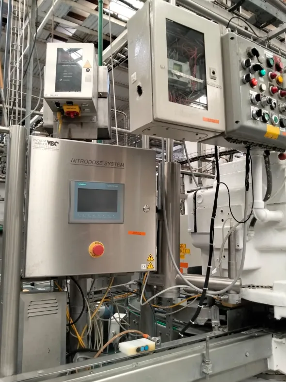 M338 Monoblocco riempimento lattine usato Crown Bevcorp
