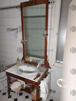 22#8837 Mobile da bagno in legno di noce