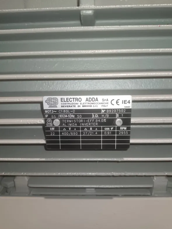 MOTORE ELETTRICO TRIFASE 22 kW