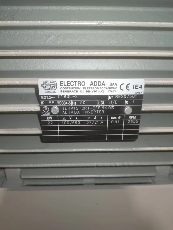 MOTORE ELETTRICO TRIFASE 22 kW