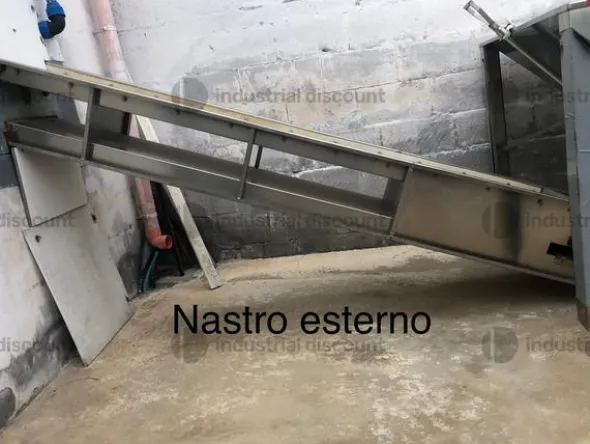 1#10073 Nastri trasportatori e lavatrice olive