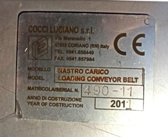 87#8414 Nastro con tramoggia cocci
