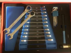 100#5814 N° 5 carrelli porta utensili Germany Tools Professional completi di utensili