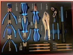 100#5814 N° 5 carrelli porta utensili Germany Tools Professional completi di utensili