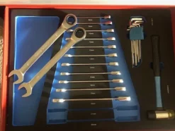 102#5814 N° 5 carrelli porta utensili Germany Tools Professional completi di utensili