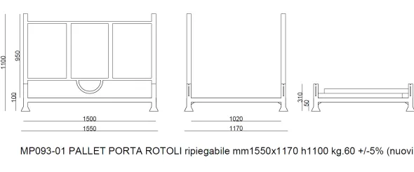 Pallet o pedane porta stoffe