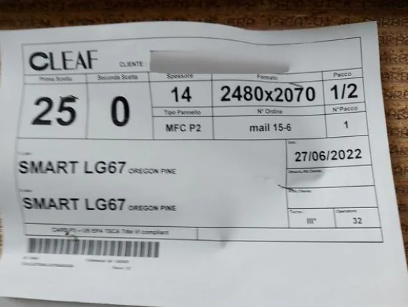 53#8616 Pannelli laminati di varie tipologie e dimensioni