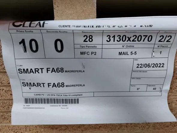 53#8616 Pannelli laminati di varie tipologie e dimensioni