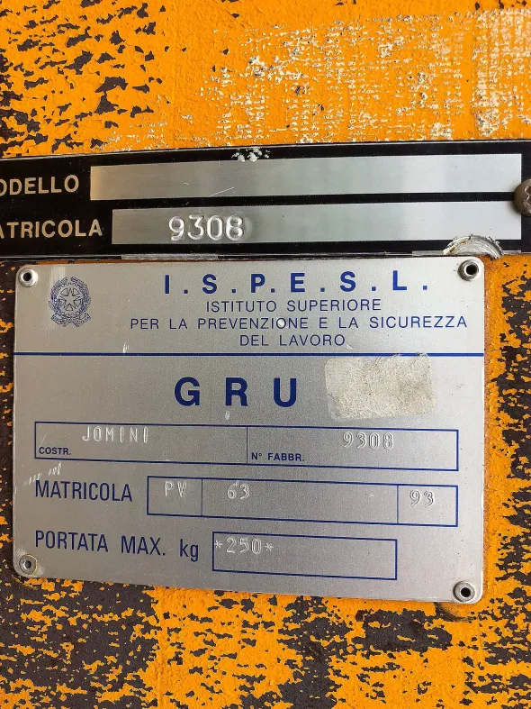 Paranco a bandiera 250 kg