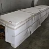 51#3630 Pedane in legno e cestelli in acciaio