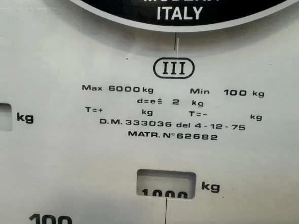 Pesa industriale 6000 kg profilati