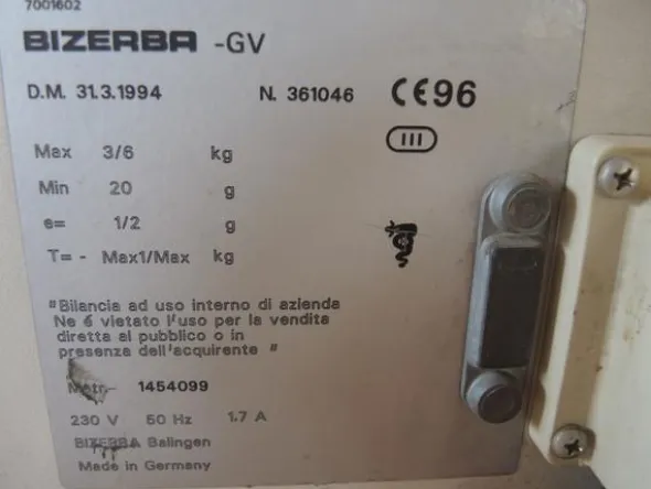 8#4084 Pesoprezzatrice Bizerba GV