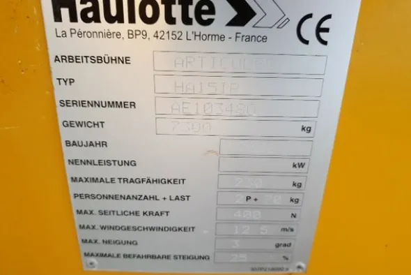 7#4535 Piattaforma elettrica Haulotte HA15IP