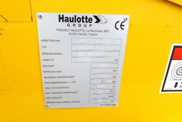 4#4535 Piattaforma semovente articolata elettrica Haulotte HA15 ip