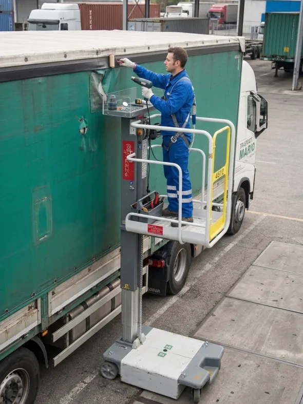 Piattaforma usata per lavori in quota 5 metri