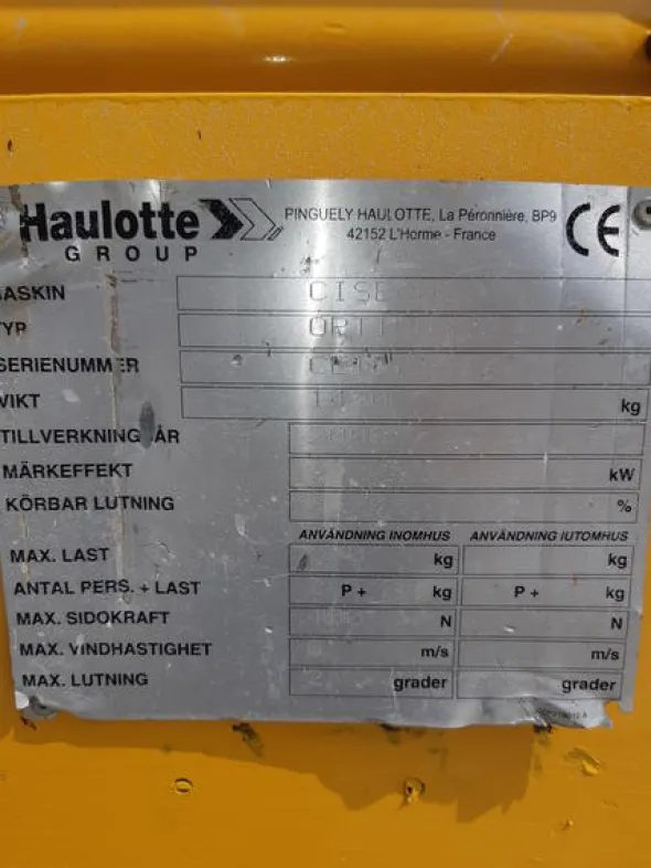 2#4538 Piattaforma verticale a pantografo Haulotte Optimum 8