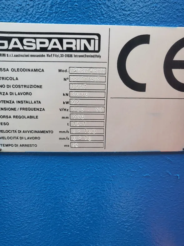 PIEGATRICE GASPARINI 4000 X 300