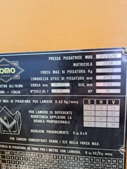 Piegatrice Somo 6000x50 ton usata