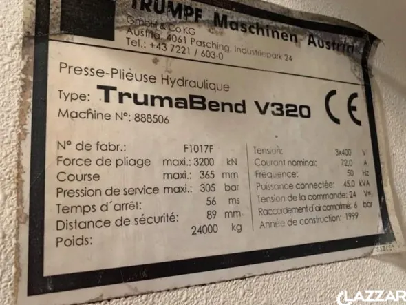 Piegatrice TRUMPF Trumabend V320