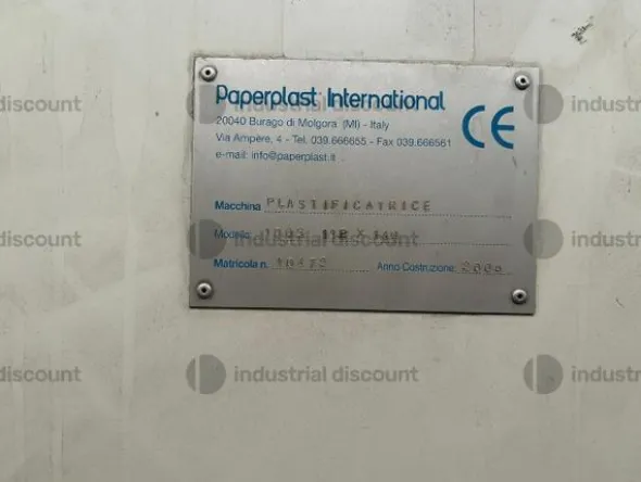 1#10247 Plastificatrice industriale Paperplast 1003