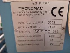 1#8440 Plastificatrice Tecnomac