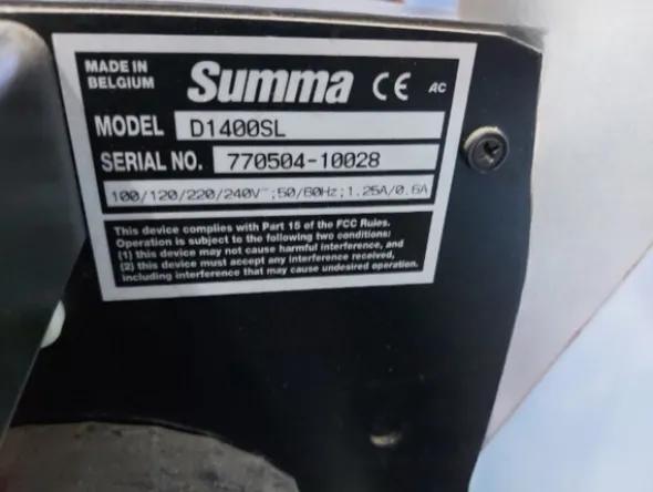 25#7592 Plotter da taglio Summa D1400SL