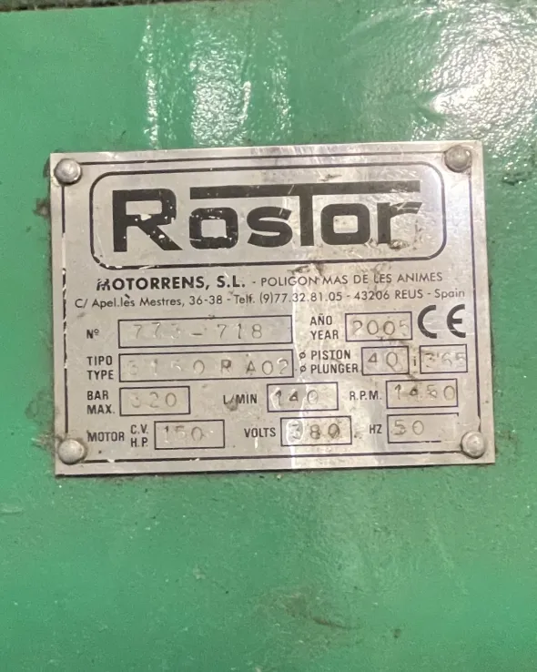 Pompa alta pressioe ROSTOR