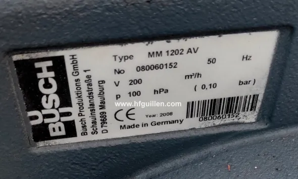 POMPA A VUOTO BUSCH MM 1202 AV