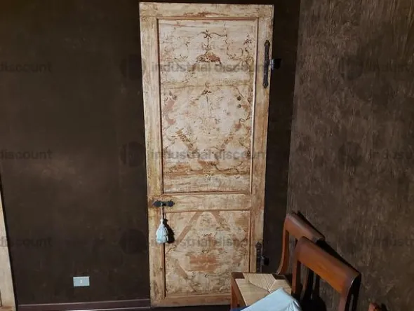 12#8837 Porte in legno decorate