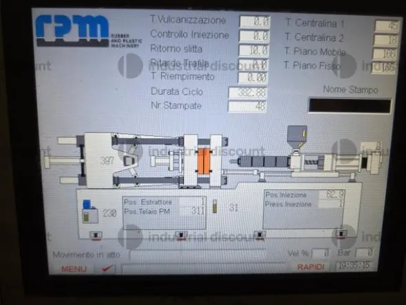 1#9969 Pressa a iniezione orizzontale per gomma RPM