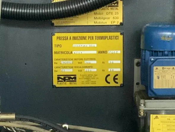 1#8636 Pressa a Iniezione per termoplastici NPM Dynamic 150 con accessori