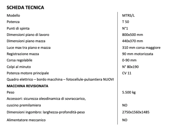 PRESSA BALCONI MTRS/L 50