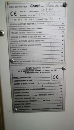 13#5315 Pressa da stiro a vapore