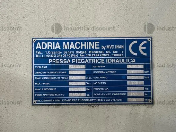 5#8851 Pressa Idraulica CN Adria Machine