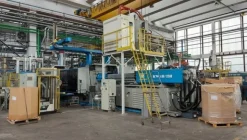 2#7165 Pressa iniezione BMB KW1400/12500 e linea piantaggio cuscinetti