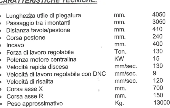 PRESSA PIEGATRICE CMU MOD.3ES-130/40 - CE