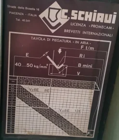 Pressa piegatrice Schiavi RG 204