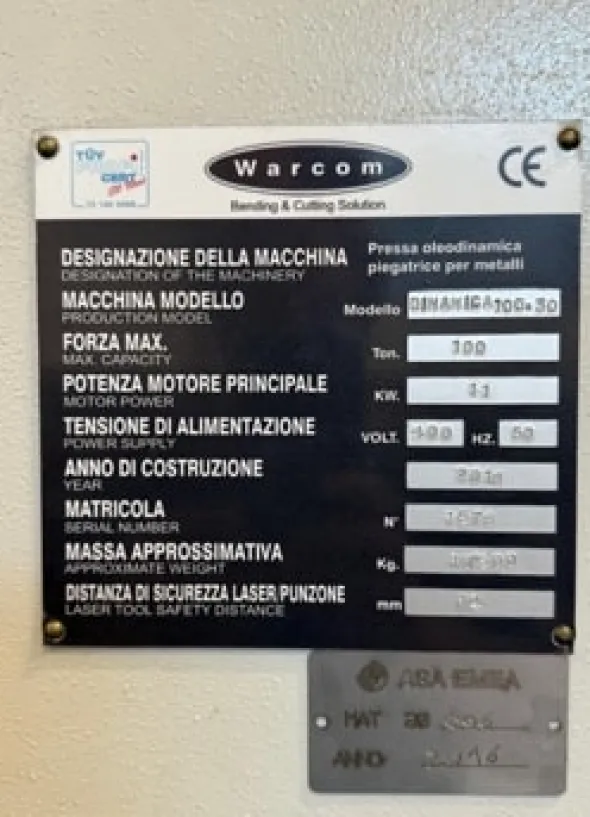 PRESSA PIEGATRICE WARCOM DINAMICA