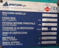 pressa piegatrice Warcom Replica