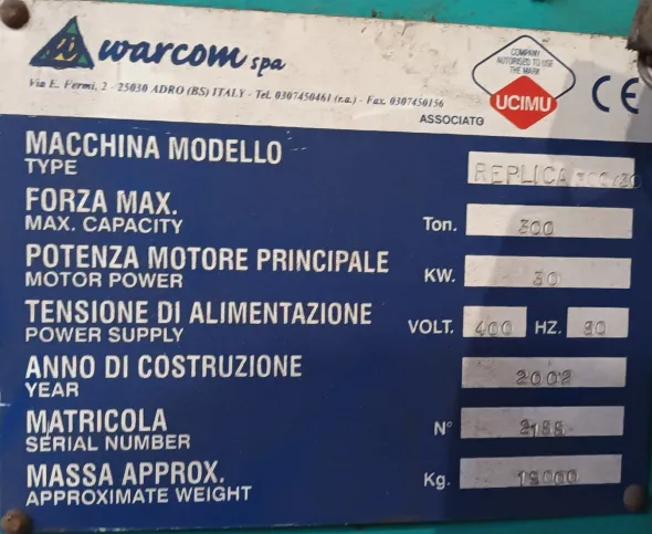 pressa piegatrice Warcom Replica