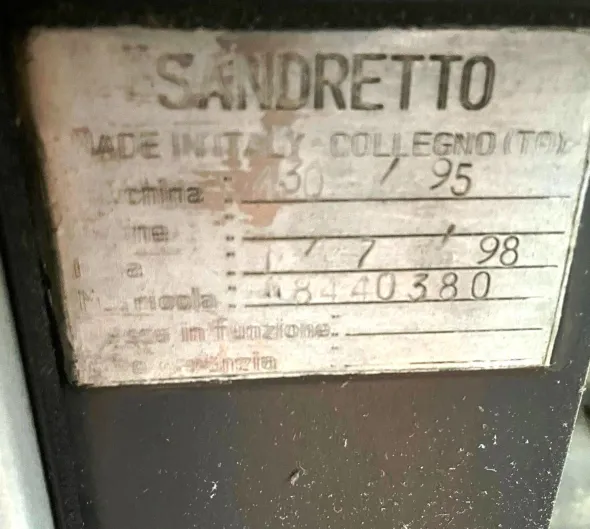 Pressa Sandretto serie 8 - 95 ton